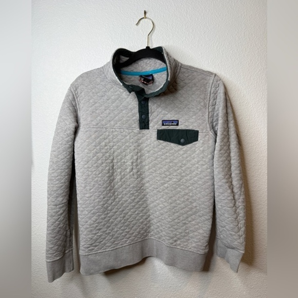 Patagonia Quilted Snap-T Pullover Jacket Women’s Size S Gray